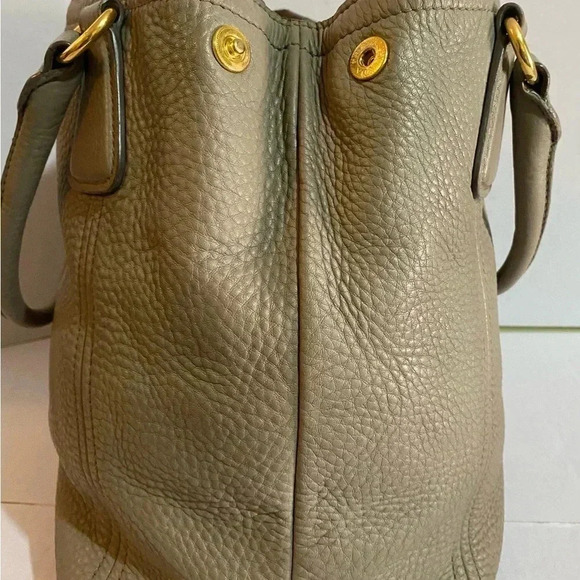 Prada gray pebbled leather satchel handbag - Picture 3 of 16